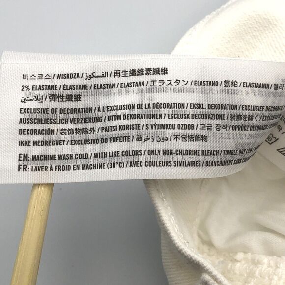 Hollister Womens Cut Off Jean Shorts Size 11 Waist 31 White Denim Distressed - Picture 9 of 10